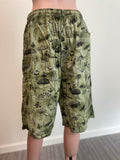 Mushroom print cotton unisex summer hippie festival shorts