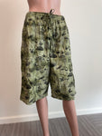 Mushroom print cotton unisex summer hippie festival shorts