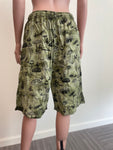 Mushroom print cotton unisex summer hippie festival shorts