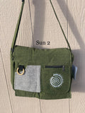 Boho Cotton Embroidered Crossbody 6-Pocket Messenger Bag