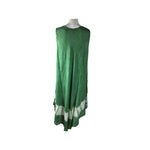 Loose Green Summer Umbrella Dress Rayon Viscose Cute Comfortable Knee Length Loungewear Flowy