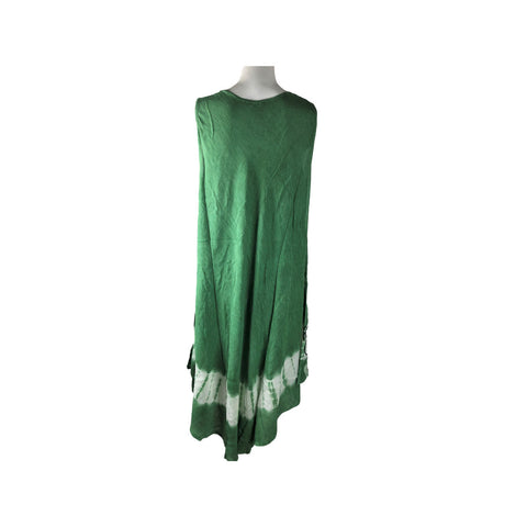 Sleeveless Summer Yogi Dress Hippie Green Patchwork, Dresses, Green