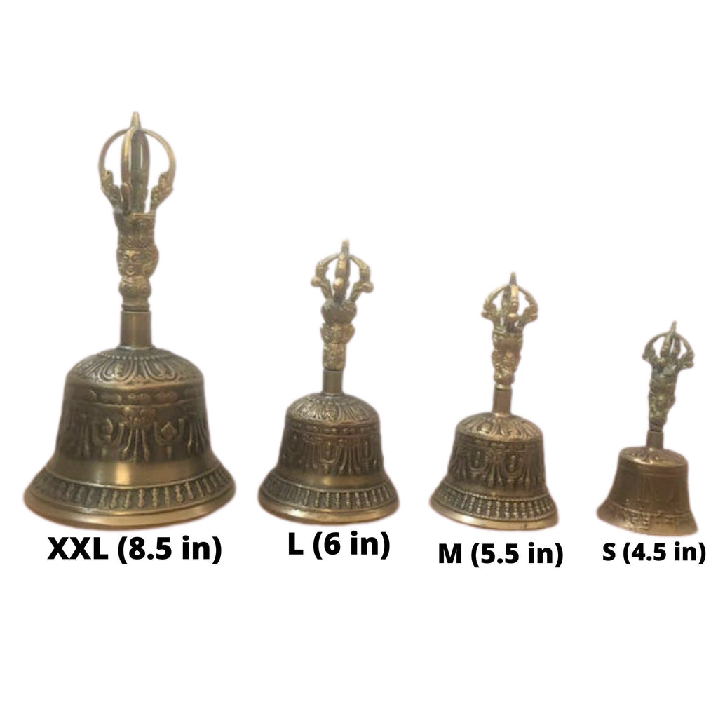 Brass Bells Assorted, 1 Doz, Classic Temple Bells 
