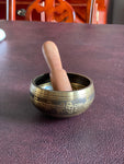 High Vibrational Handcarved Om Mani Padme Hum Mantra Singing Bowl