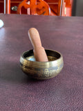 High Vibrational Handcarved Om Mani Padme Hum Mantra Singing Bowl