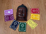 Cute Fringe 7 CHAKRA Tibetan Buddhist Prayer Flags COTTON Nepal Prayer Flag Home Decor Room Decor Flags and Banners Indoor Outdoor Decor