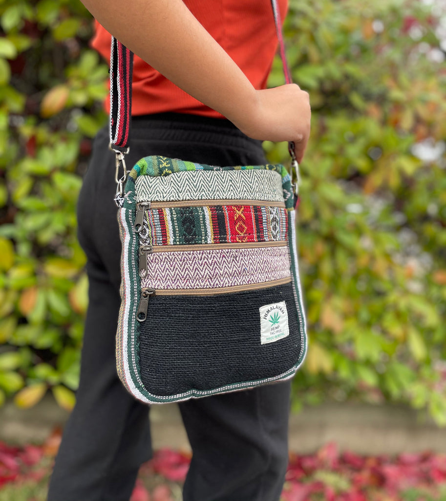 Himalayan Hemp Shoulder Bag Crossbody Bag iPad Bag Phone Bag 